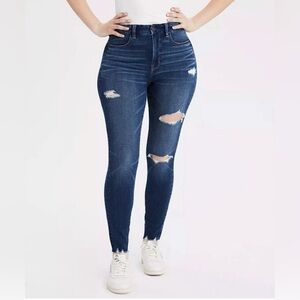 American Eagle Outfitters The Dream Jean Hi Rise Curvy Distressed Jegging